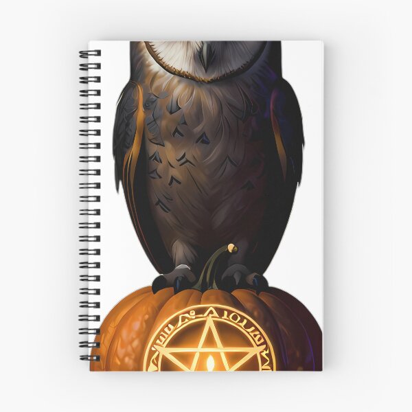 Item preview, Gothic Barn Owl Witch Pentagram Pumpkin designed and sold by IllumeInk.