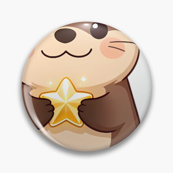 Item preview, Cute River Otter with Glowing Star Pearl designed and sold by pumsquare.