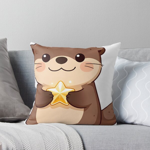 Item preview, Cute River Otter with Glowing Star Pearl designed and sold by pumsquare.
