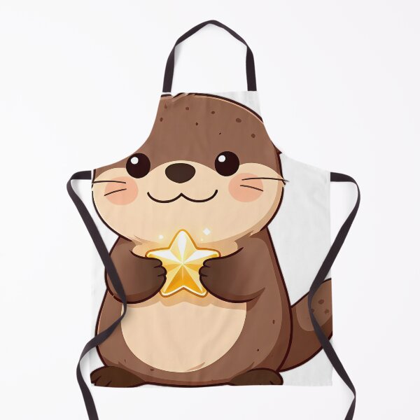 Item preview, Cute River Otter with Glowing Star Pearl designed and sold by pumsquare.