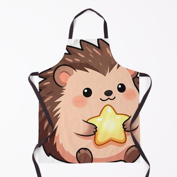 Item preview, Cute Baby Hedgehog Hugging Star Cushion designed and sold by pumsquare.