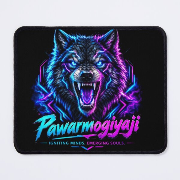 Item preview, Neon Wolf Pawarmogiyaji Motivational Cyberpunk Art designed and sold by Pawar1999.