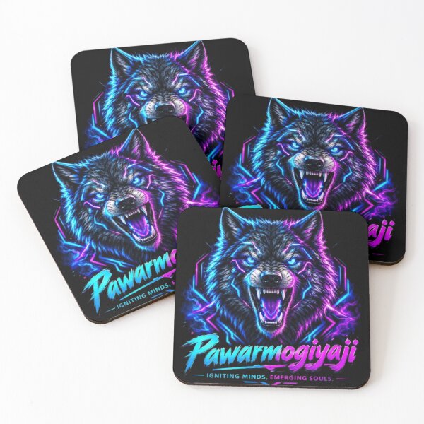 Item preview, Neon Wolf Pawarmogiyaji Motivational Cyberpunk Art designed and sold by Pawar1999.