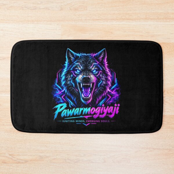 Item preview, Neon Wolf Pawarmogiyaji Motivational Cyberpunk Art designed and sold by Pawar1999.