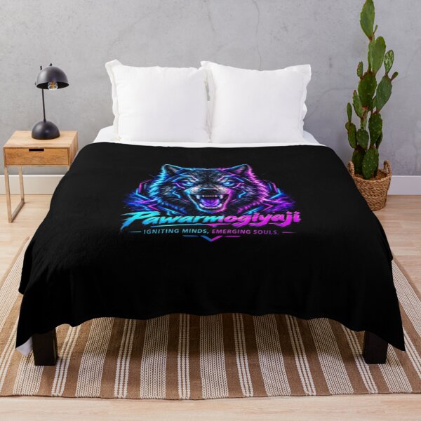 Item preview, Neon Wolf Pawarmogiyaji Motivational Cyberpunk Art designed and sold by Pawar1999.