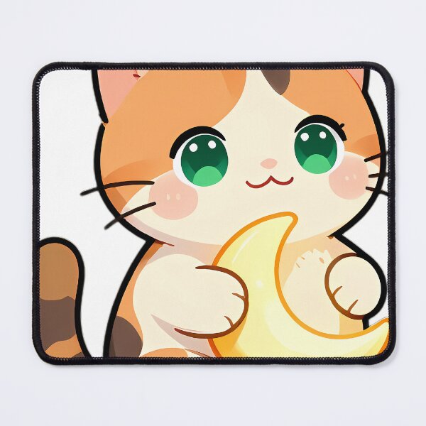 Item preview, Cute Calico Kitten Hugging Crescent Moon designed and sold by pumsquare.