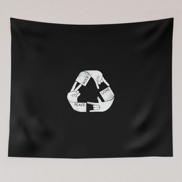 Item preview, Rock Love Peace Hand Gesture Triangle Design designed and sold by helencacu.