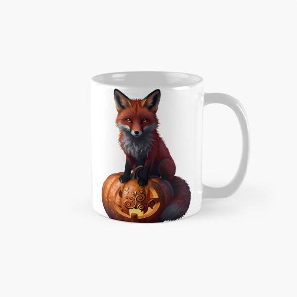 Item preview, Gothic Red Fox Autumn Rune Pumpkin designed and sold by IllumeInk.