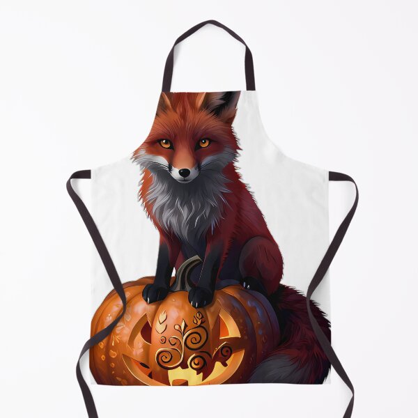 Item preview, Gothic Red Fox Autumn Rune Pumpkin designed and sold by IllumeInk.