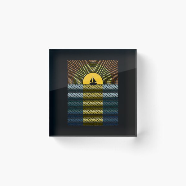 Item preview, Sailboat Sunset Geometric Retro Ocean Water designed and sold by andrasmar.