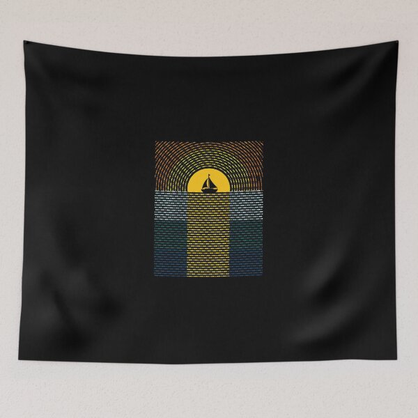 Item preview, Sailboat Sunset Geometric Retro Ocean Water designed and sold by andrasmar.