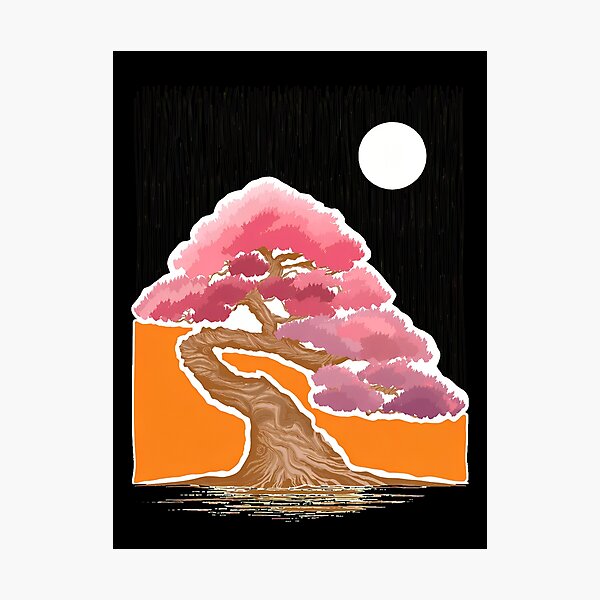 Item preview, Sakura Tree Moon Art designed and sold by lasopent.