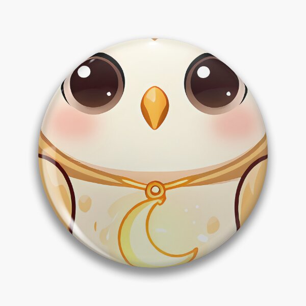 Item preview, Cute Barn Owl Holding Golden Crescent Moon designed and sold by pumsquare.