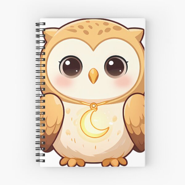 Item preview, Cute Barn Owl Holding Golden Crescent Moon designed and sold by pumsquare.