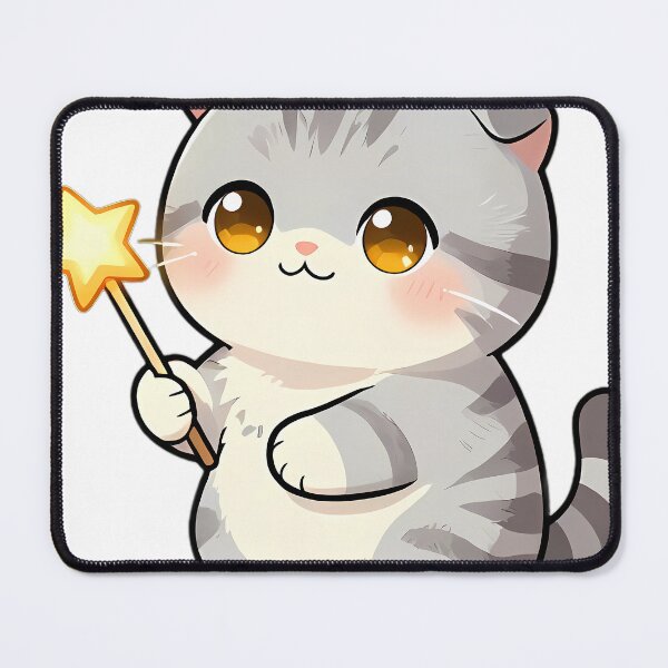 Item preview, Cute Scottish Fold Kitten with Star Wand designed and sold by pumsquare.
