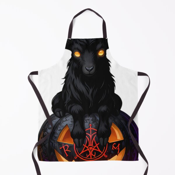 Item preview, Gothic Black Goat Kid Occult Rune Pumpkin designed and sold by IllumeInk.