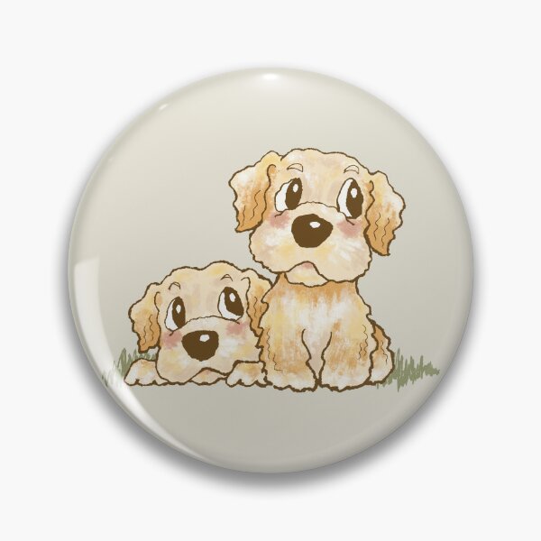 Item preview, Two Golden Retriever puppies designed and sold by Toru Sanogawa.