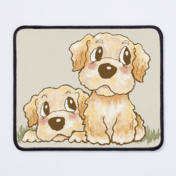 Item preview, Two Golden Retriever puppies designed and sold by Toru Sanogawa.