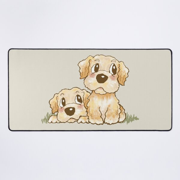 Item preview, Two Golden Retriever puppies designed and sold by Toru Sanogawa.
