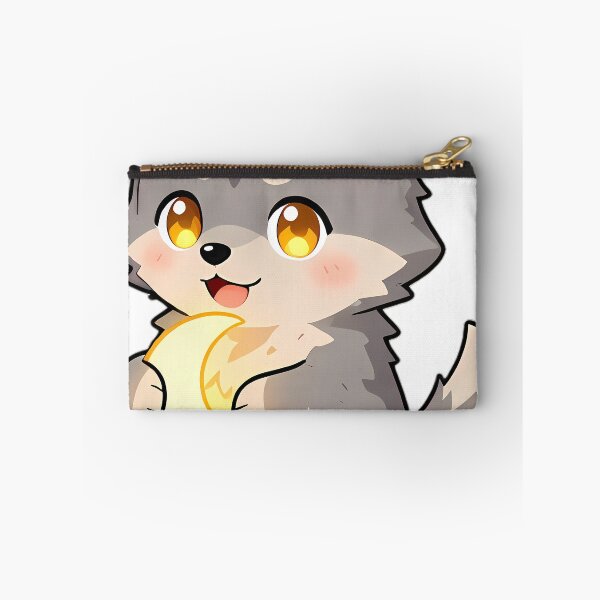 Item preview, Cute Baby Wolf Pup Hugging Tiny Crescent Moon designed and sold by pumsquare.