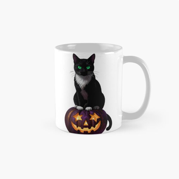 Item preview, Gothic Tuxedo Cat Triple Star Pumpkin designed and sold by IllumeInk.