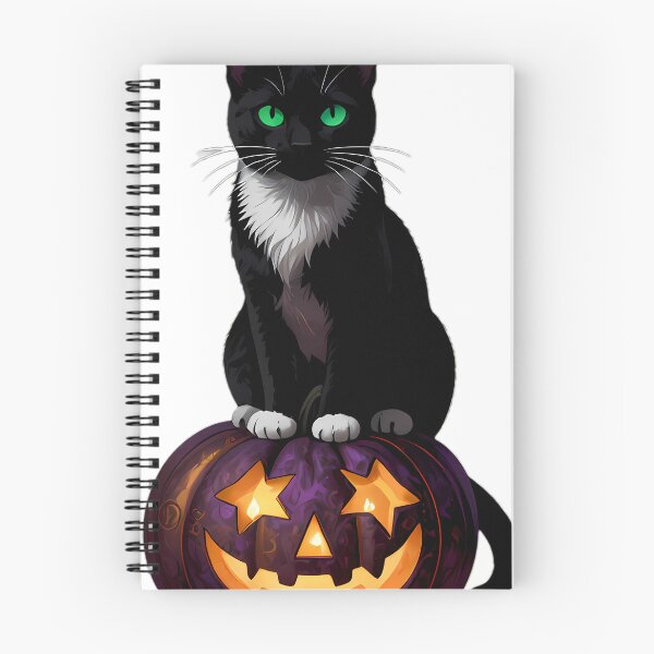 Item preview, Gothic Tuxedo Cat Triple Star Pumpkin designed and sold by IllumeInk.