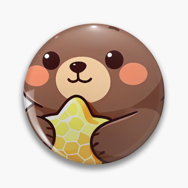 Item preview, Cute Baby Bear Cub Hugging Honeycomb Star designed and sold by pumsquare.