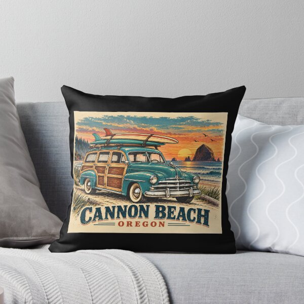 Item preview, Cannon Beach Oregon Vintage Woody Surf designed and sold by Swanny's Custom T-shirt and Gift Designs.