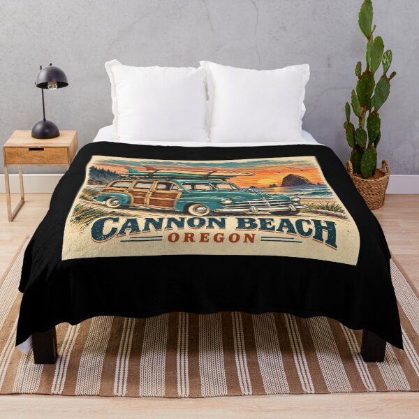 Item preview, Cannon Beach Oregon Vintage Woody Surf designed and sold by Swanny's Custom T-shirt and Gift Designs.