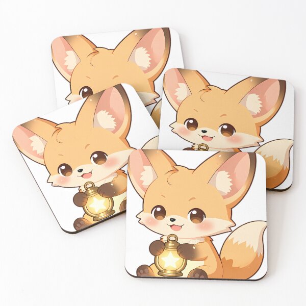 Item preview, Cute Fennec Fox Pup with Star Lantern designed and sold by pumsquare.