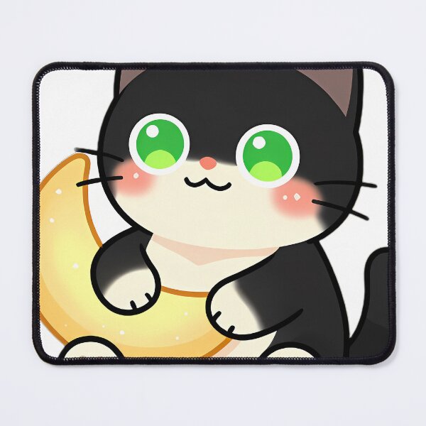Item preview, Cute Tuxedo Cat Hugging Crescent Moon designed and sold by pumsquare.