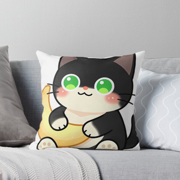 Item preview, Cute Tuxedo Cat Hugging Crescent Moon designed and sold by pumsquare.