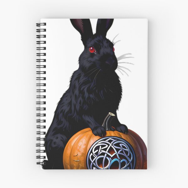 Item preview, Gothic Black Hare Triquetra Moon Pumpkin designed and sold by IllumeInk.