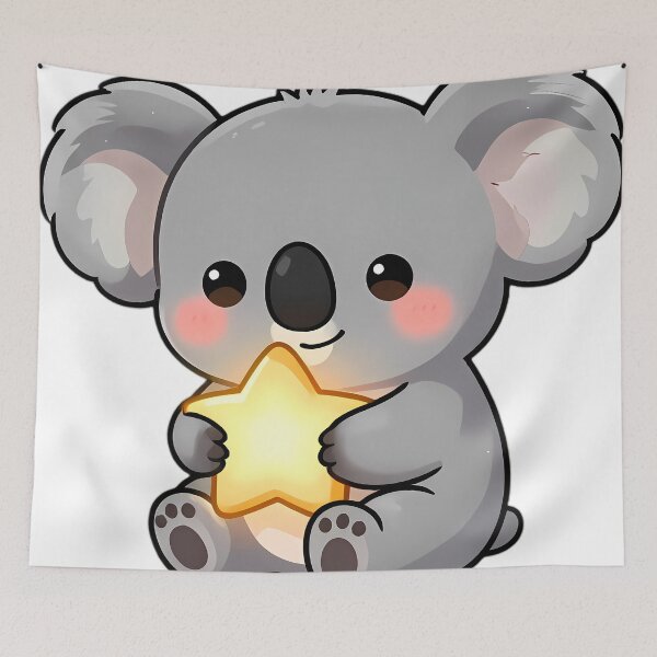 Item preview, Cute Baby Koala Hugging Shooting Star designed and sold by pumsquare.
