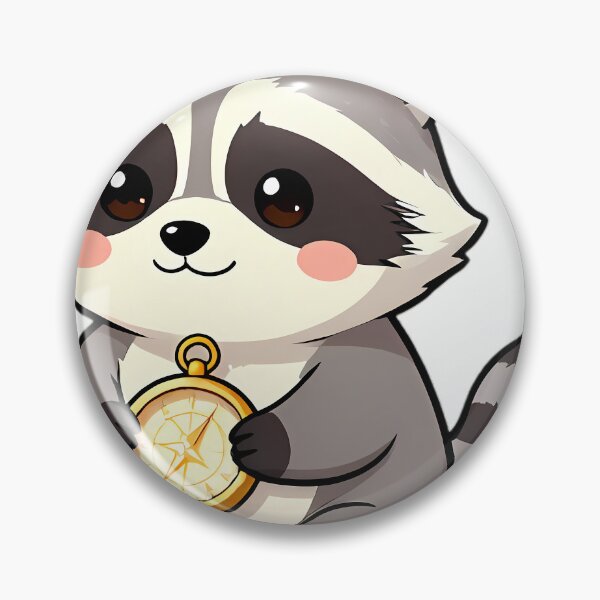 Item preview, Cute Baby Raccoon with Star Pocket Compass designed and sold by pumsquare.