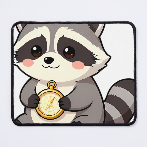 Item preview, Cute Baby Raccoon with Star Pocket Compass designed and sold by pumsquare.