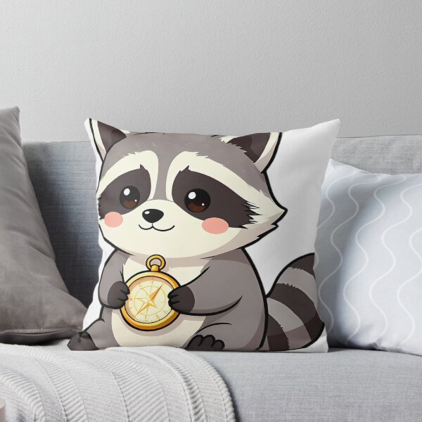 Item preview, Cute Baby Raccoon with Star Pocket Compass designed and sold by pumsquare.