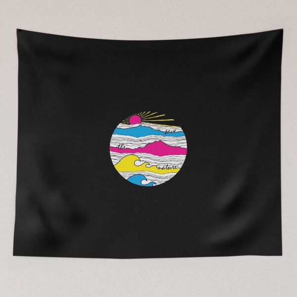 Item preview, Save The Nature Landscape Sun Waves Graphic Art designed and sold by bezaperina.