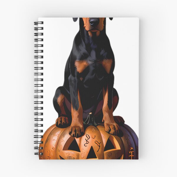 Item preview, Gothic Doberman Puppy Cast Iron Pumpkin designed and sold by IllumeInk.
