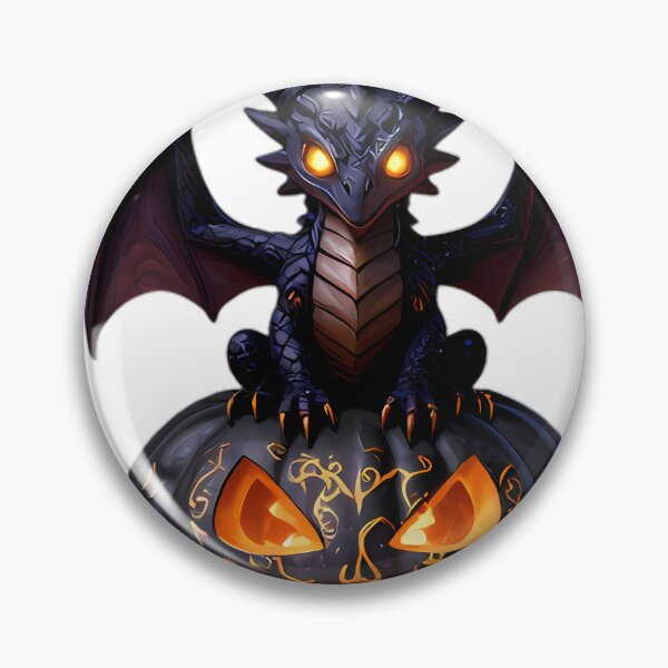 Item preview, Gothic Shadow Drake Golden Rune Pumpkin designed and sold by IllumeInk.