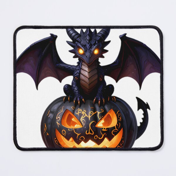 Item preview, Gothic Shadow Drake Golden Rune Pumpkin designed and sold by IllumeInk.