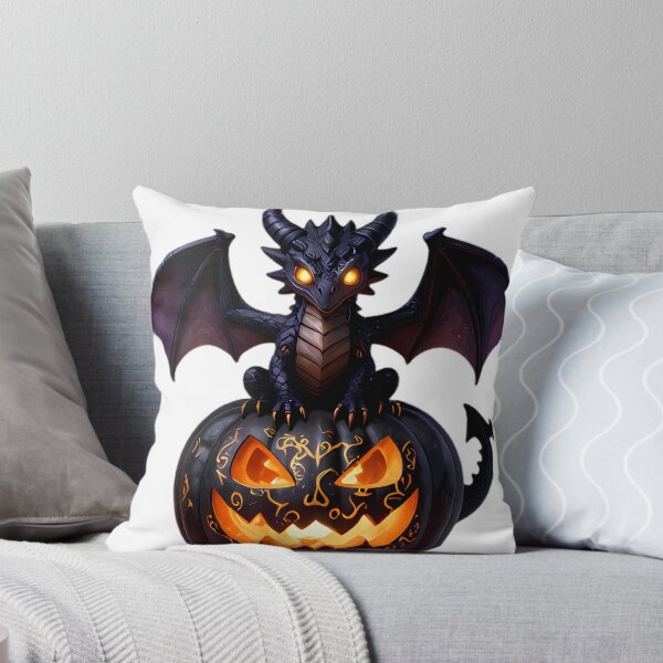 Item preview, Gothic Shadow Drake Golden Rune Pumpkin designed and sold by IllumeInk.