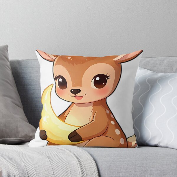 Item preview, Cute Baby Deer Fawn with Crescent Moon Charm designed and sold by pumsquare.