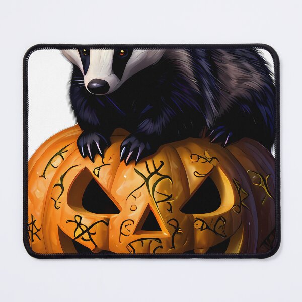 Item preview, Gothic Badger Forest Rune Pumpkin designed and sold by IllumeInk.