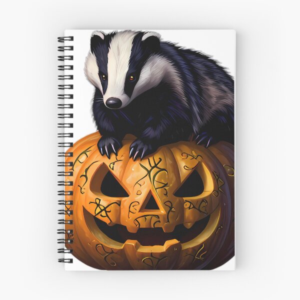 Item preview, Gothic Badger Forest Rune Pumpkin designed and sold by IllumeInk.
