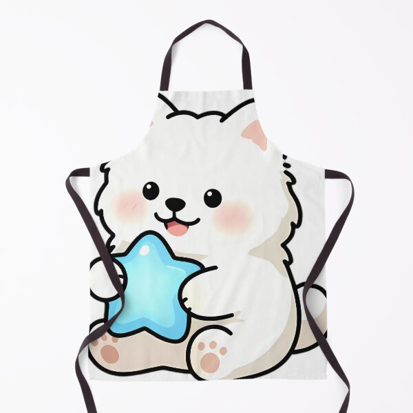 Item preview, Cute Samoyed Puppy with Sapphire Star Pillow designed and sold by pumsquare.
