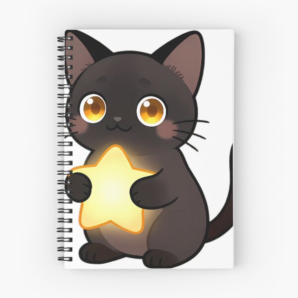 Item preview, Cute Black Cat Hugging Radiant Star designed and sold by pumsquare.