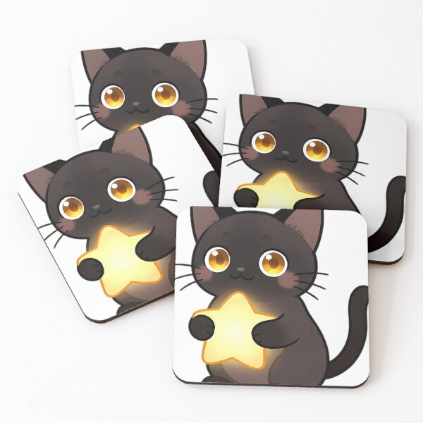 Item preview, Cute Black Cat Hugging Radiant Star designed and sold by pumsquare.