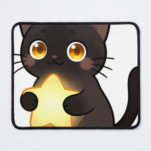 Item preview, Cute Black Cat Hugging Radiant Star designed and sold by pumsquare.
