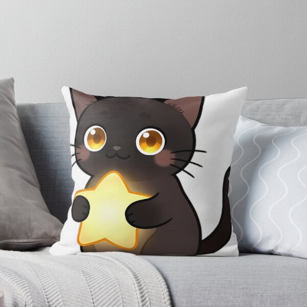 Item preview, Cute Black Cat Hugging Radiant Star designed and sold by pumsquare.